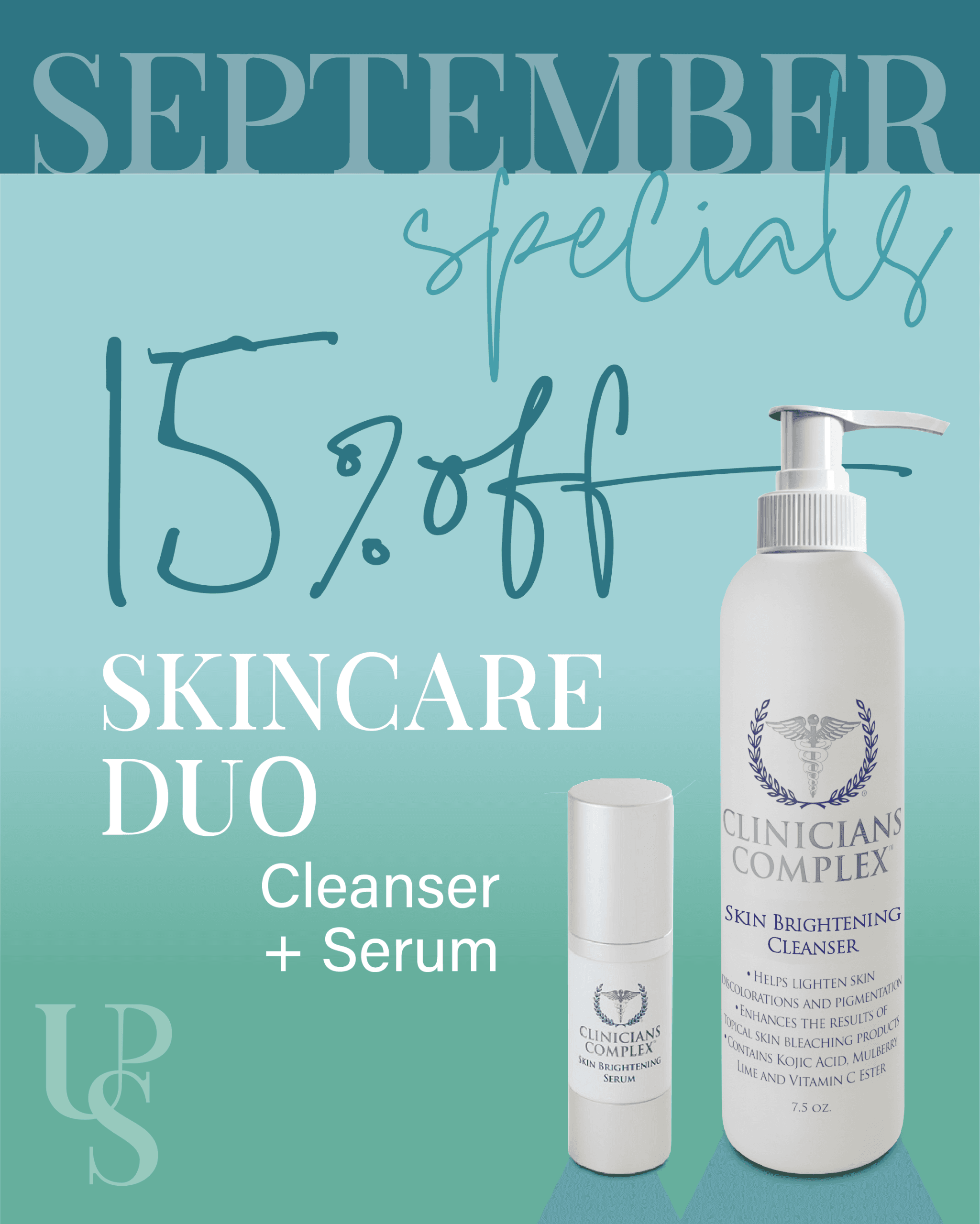 UPS_09-September-2026_Post-3 15% off Skincare duo (cleanser + serum)